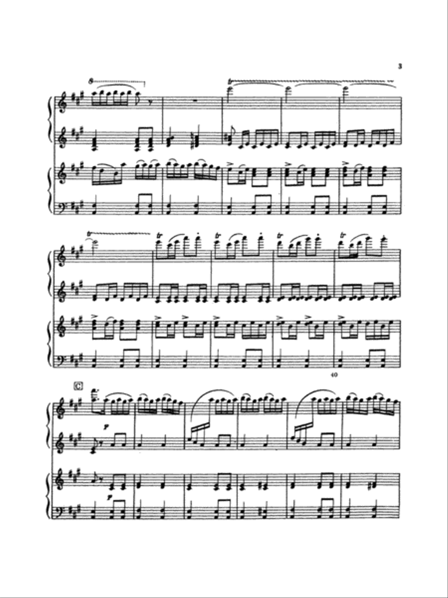 Rimsky-Korsakov: Capriccio Espagnole Piano Duet Piano Duet scores gallery preview page 3