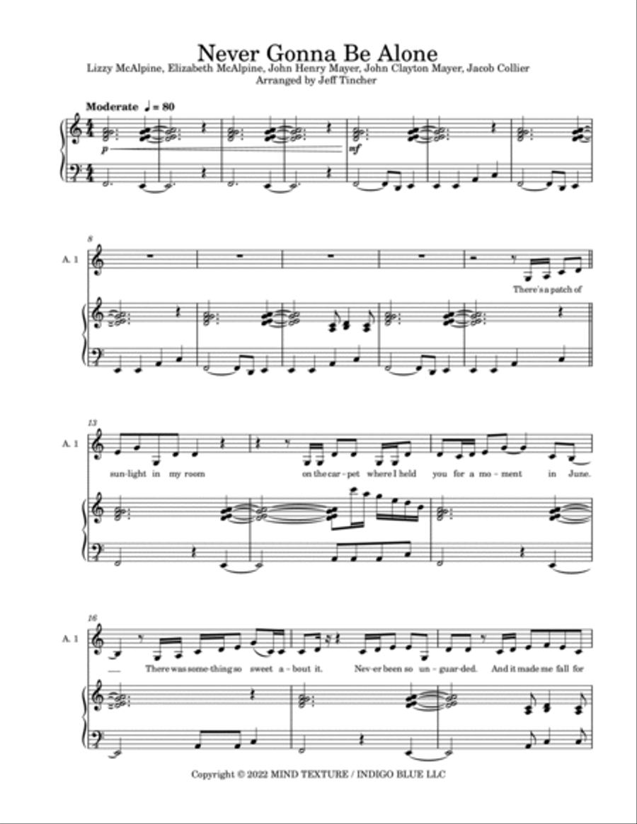 Never Gonna Be Alone SSAA scores gallery preview page 2
