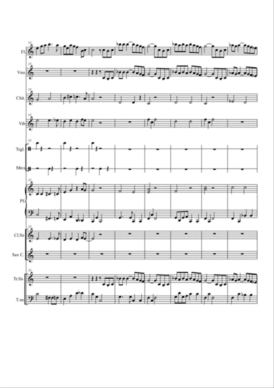 The Christmas Song (chestnuts Roasting On An Open Fire) Large Ensemble scores gallery preview page 5