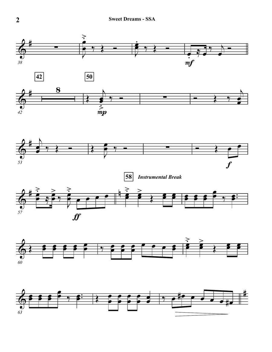 Sweet Dreams Concert Band scores gallery preview page 2