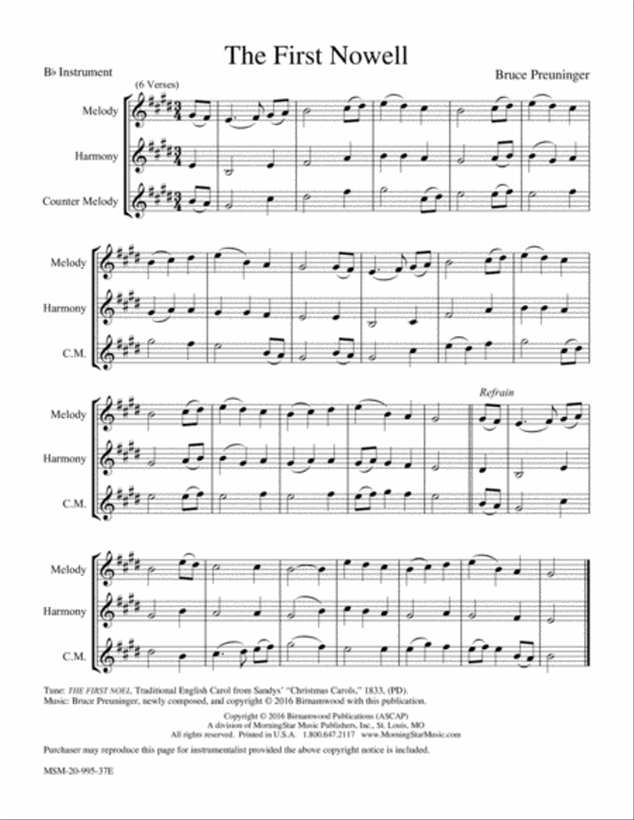 The First Nowell Piano and Keyboard scores gallery preview page 1