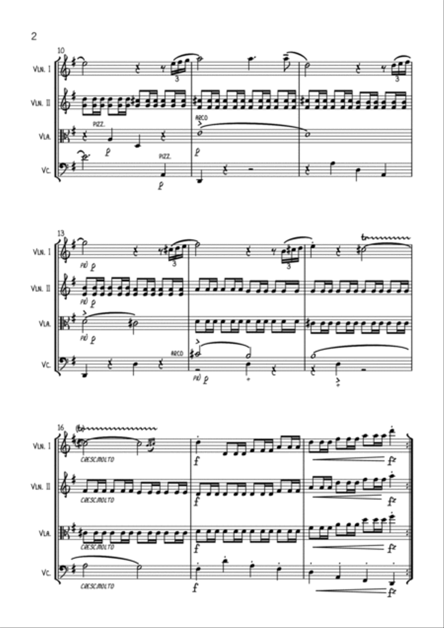 Prelude to the Holberg Suite - String Quartet String Quartet scores gallery preview page 2