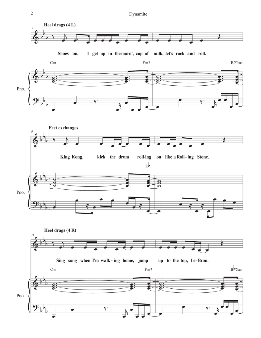 Dynamite Unison Choir scores gallery preview page 2