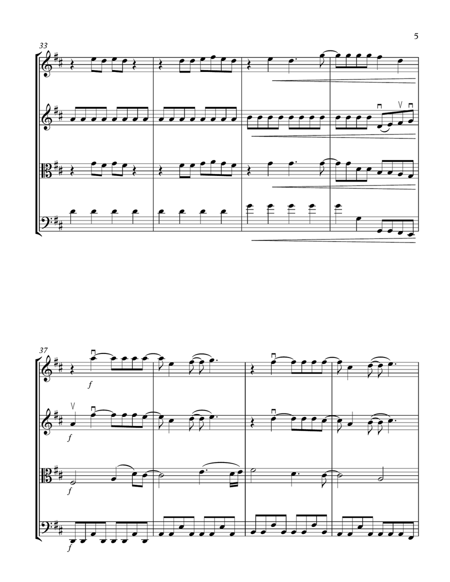 Mamma Mia String Quartet scores gallery preview page 5