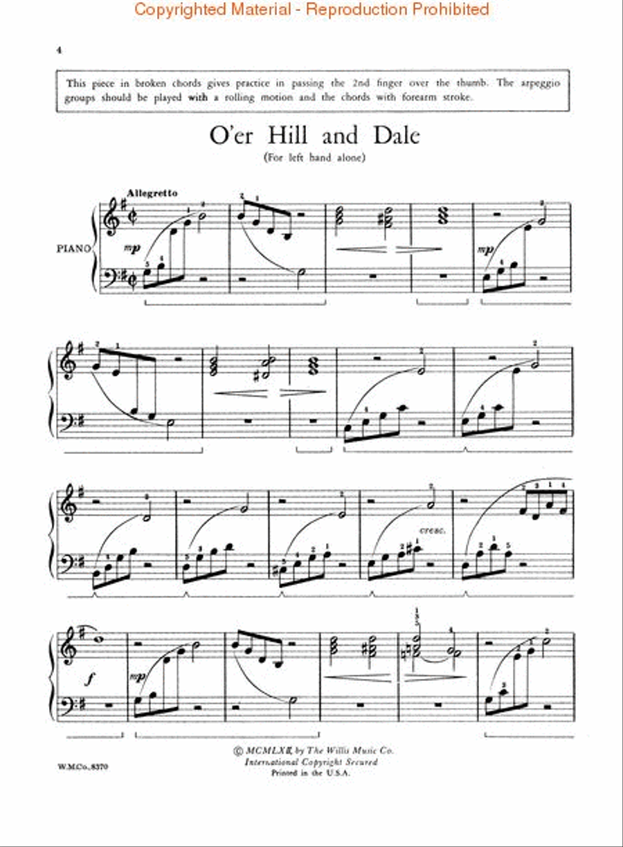 For Left Hand Alone – Book 2 Piano Method scores gallery preview page 2