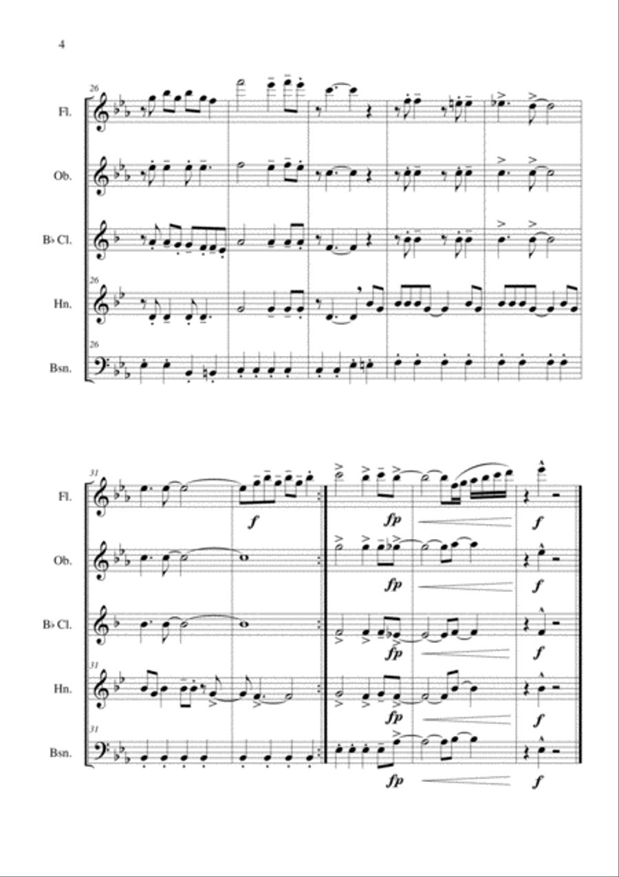 Y.M.C.A. Woodwind Quintet scores gallery preview page 5