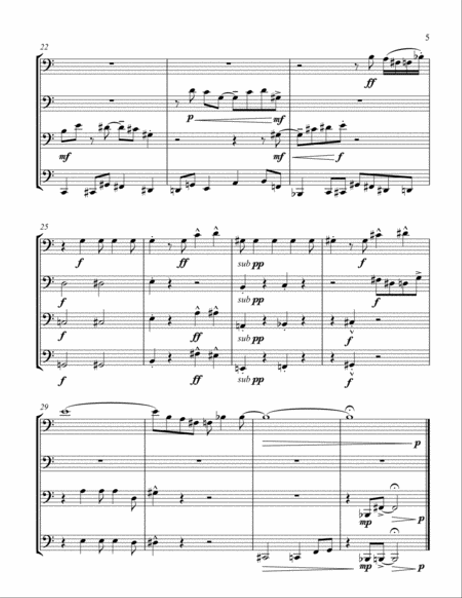 Serial Series (Score only) Woodwind Quartet scores gallery preview page 5