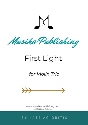 Book cover for First Light - for Violin Trio