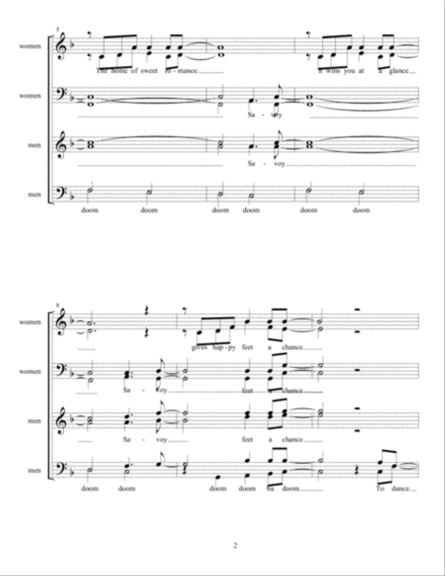 Stompin' At The Savoy A Cappella scores gallery preview page 2