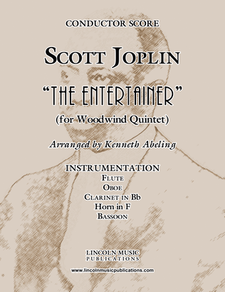 Book cover for Joplin - “The Entertainer” (for Woodwind Quintet)