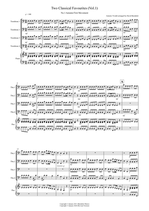 2 Classical Favourites for Trombone Quartet (volume one)
