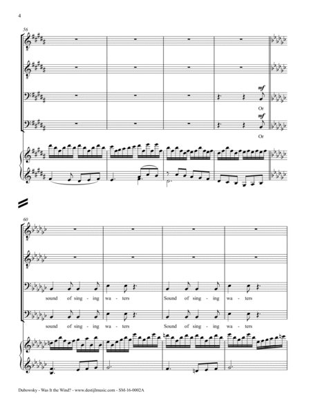 Was It The Wind? (SATB+TTBB+Piano) image number null