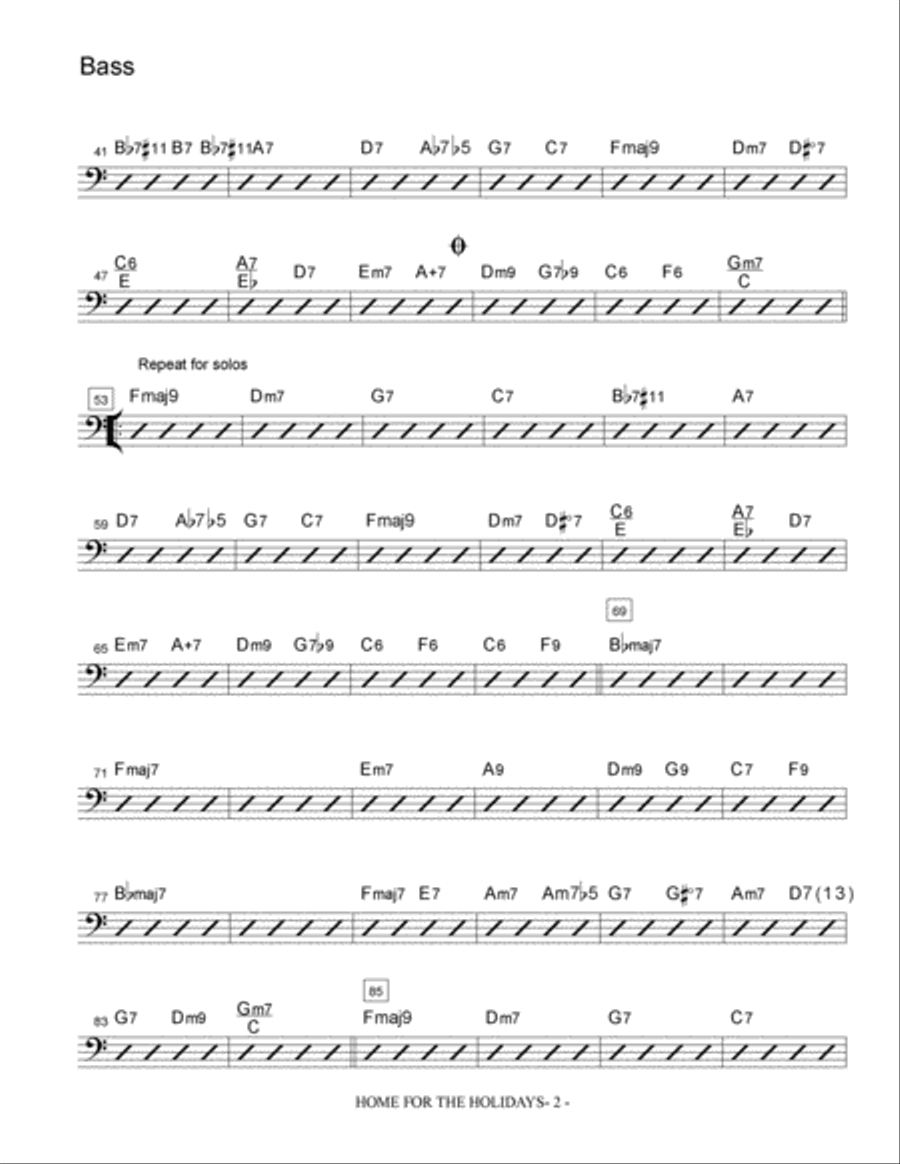 (There's No Place Like) Home For The Holidays Jazz Ensemble scores gallery preview page 2
