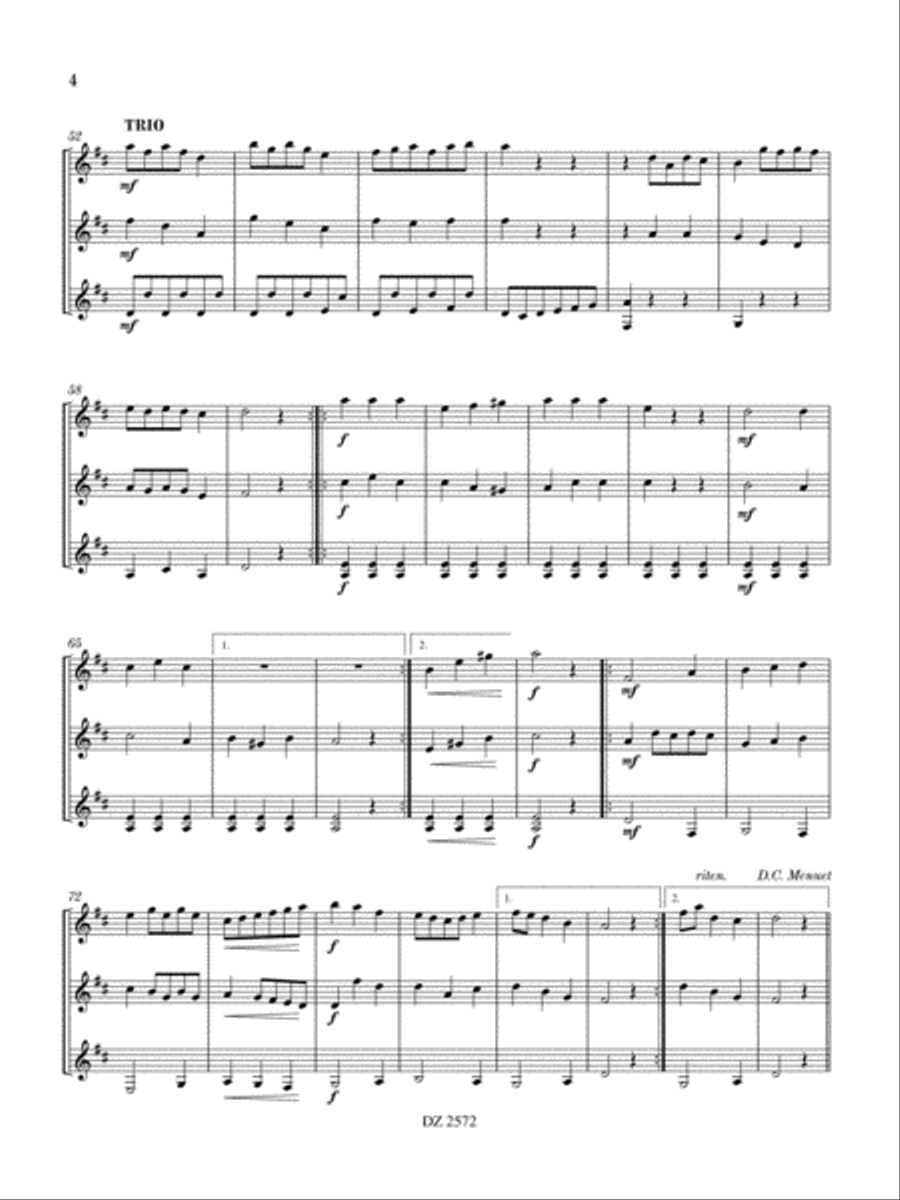 Mi minueto favorito Guitar Ensemble scores gallery preview page 4