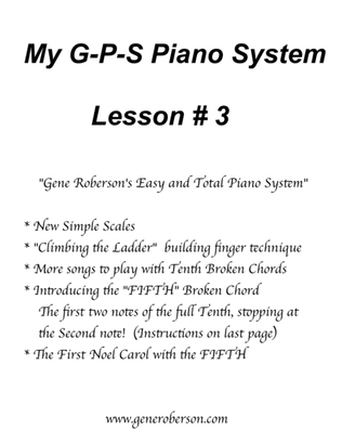 My Great Piano System Lesson #3