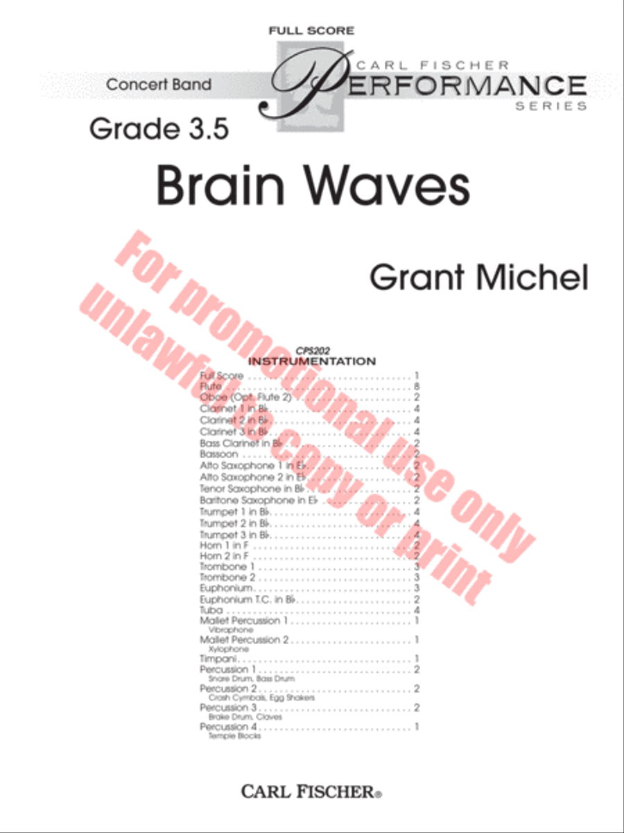 Brain Waves Concert Band scores gallery preview page 2