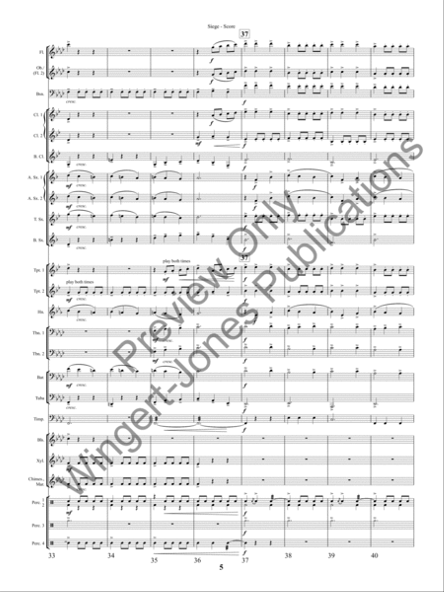 Siege (Score) Concert Band scores gallery preview page 8