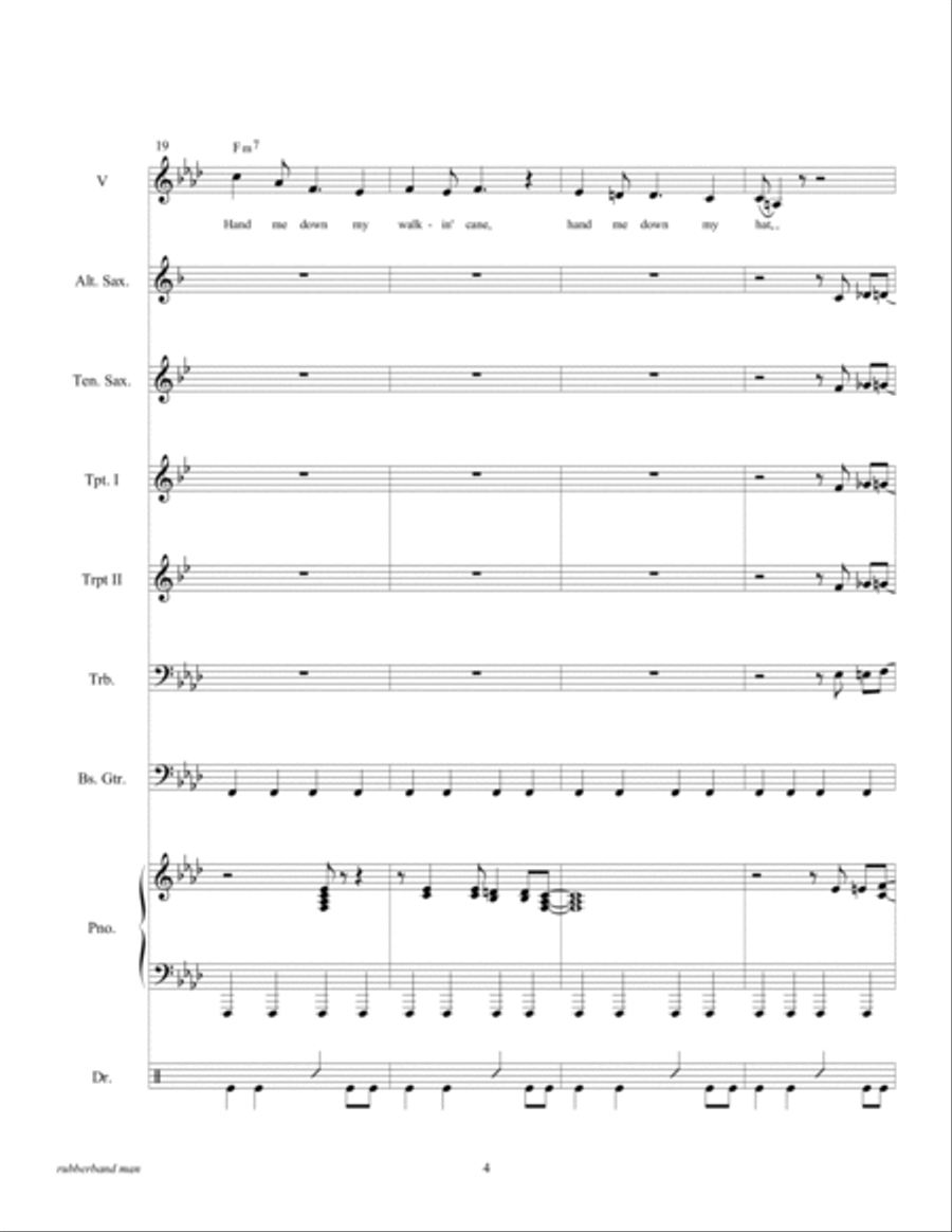 The Rubberband Man Large Ensemble scores gallery preview page 6
