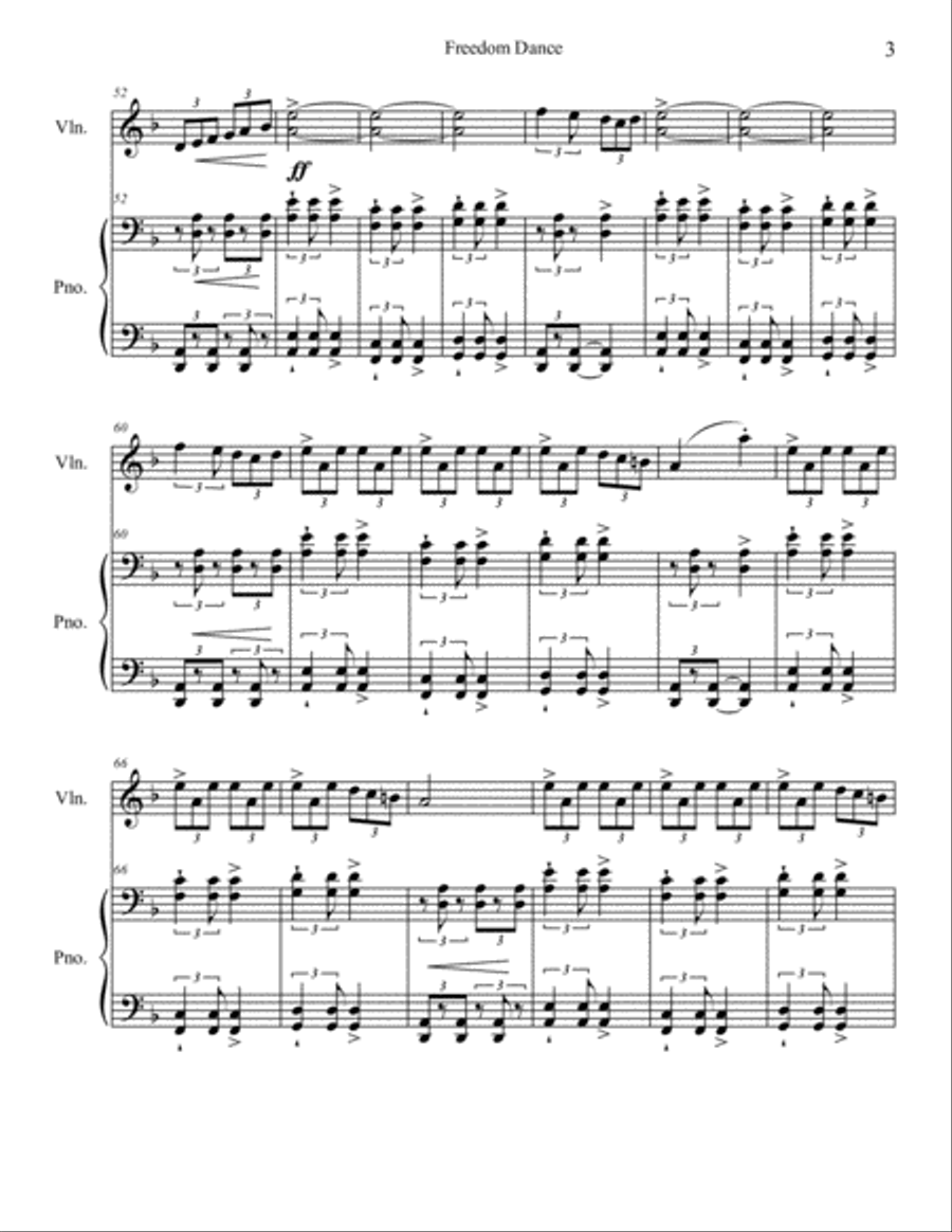 Freedom Dance Violin Solo scores gallery preview page 3