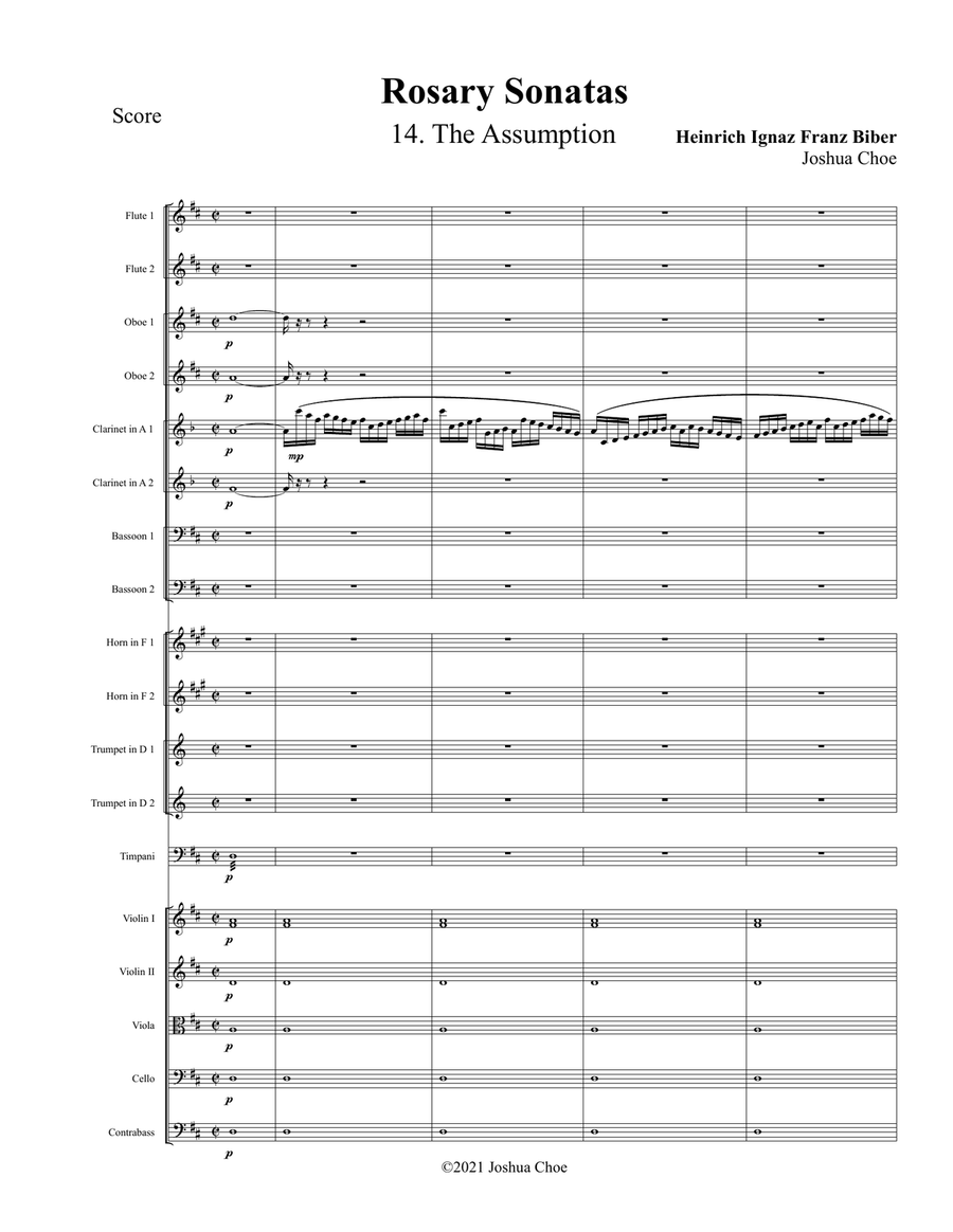 Rosary Sonatas: The Assumption Full Orchestra scores gallery preview page 1