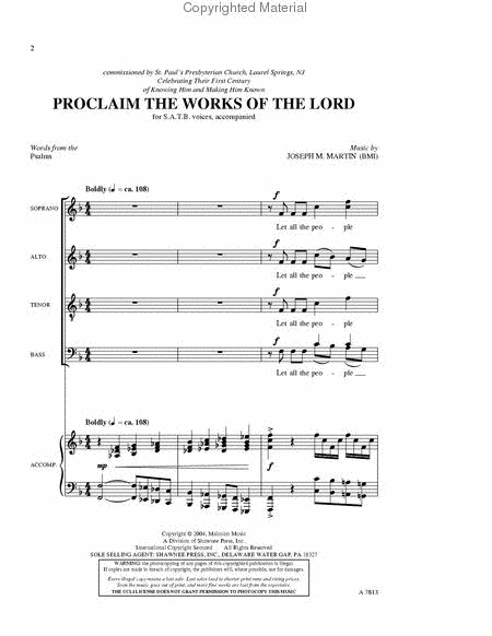 Proclaim the Works of the Lord image number null