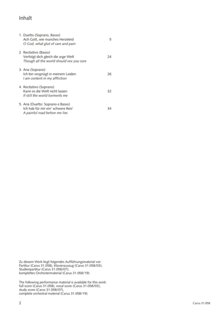 O God, what glut of care and pain (Ach Gott, wie manches Herzeleid) Orchestra scores gallery preview page 3
