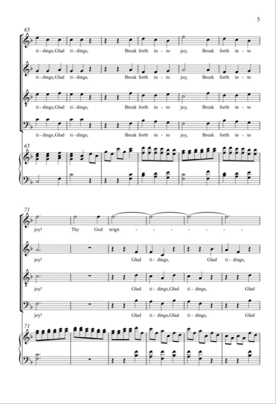 How Beautiful Are The Feet 4-Part scores gallery preview page 4