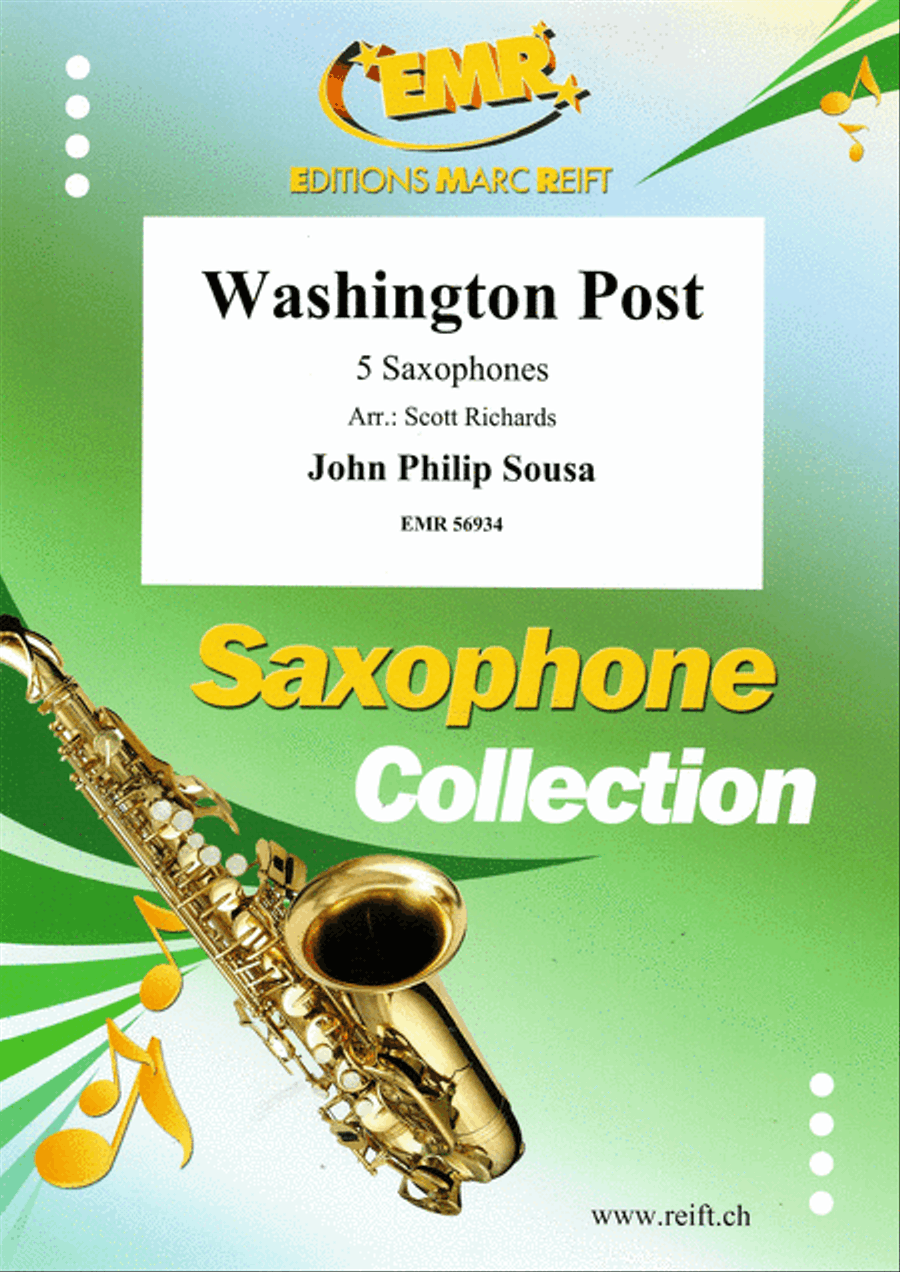 Washington Post Saxophone Quintet scores gallery preview page 1