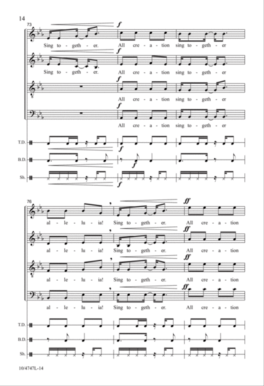 African Psalm 4-Part scores gallery preview page 14