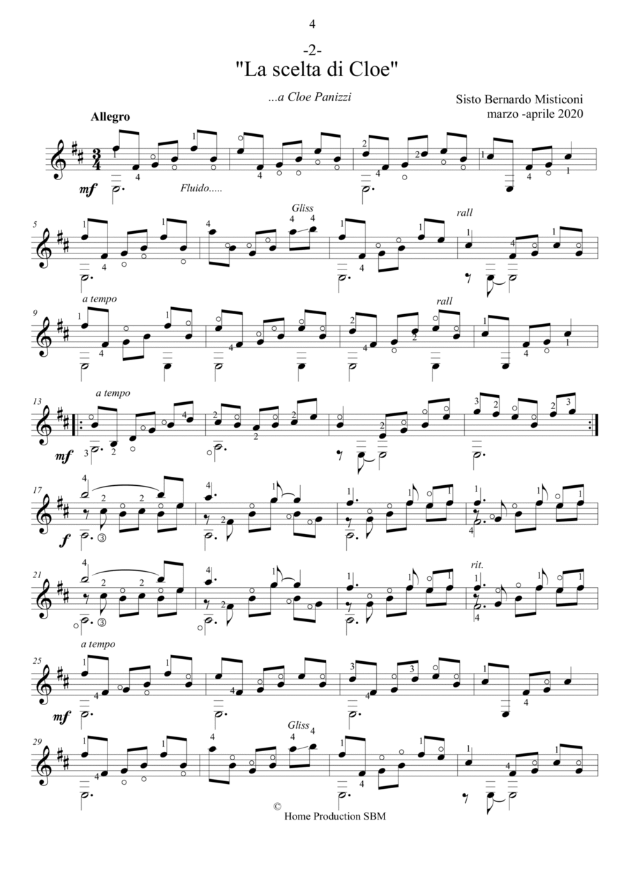 La scelta di Cloe Acoustic Guitar scores gallery preview page 1