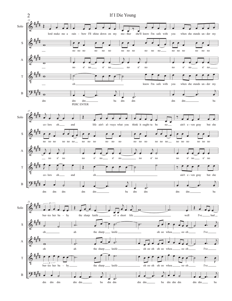 If I Die Young 4-Part scores gallery preview page 2