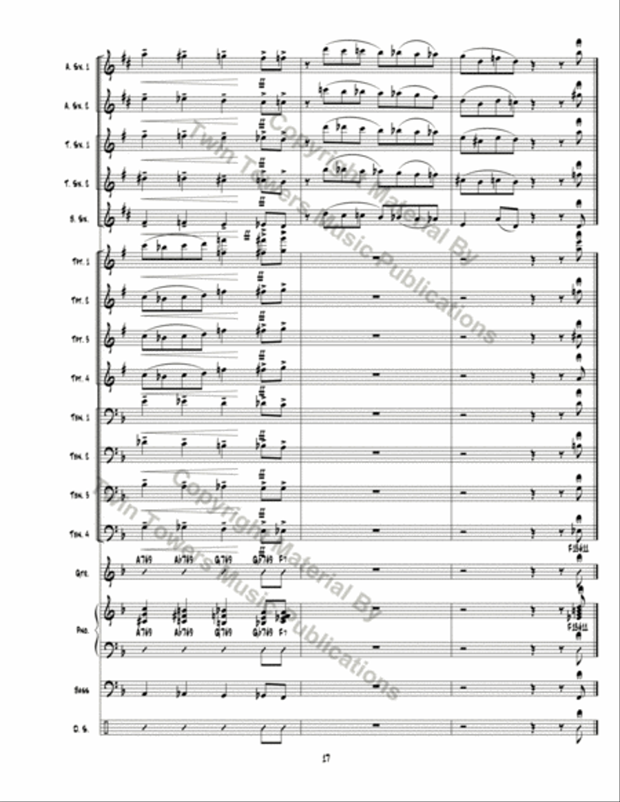 Unnumbered in the Front Unnumbered in the Front Jazz Ensemble scores gallery preview page 18