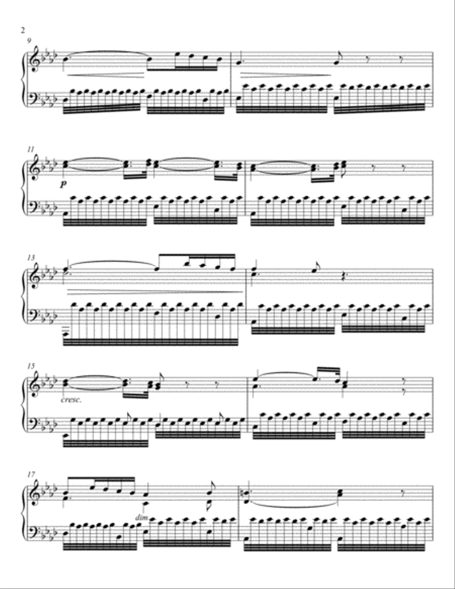 Song without Words (for Stacy), op. 14 Piano Solo scores gallery preview page 2