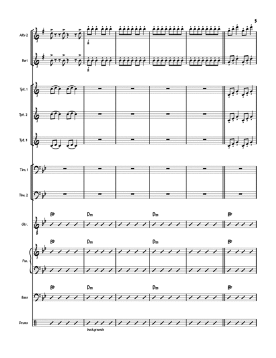Badtameez Dil Jazz Ensemble scores gallery preview page 5