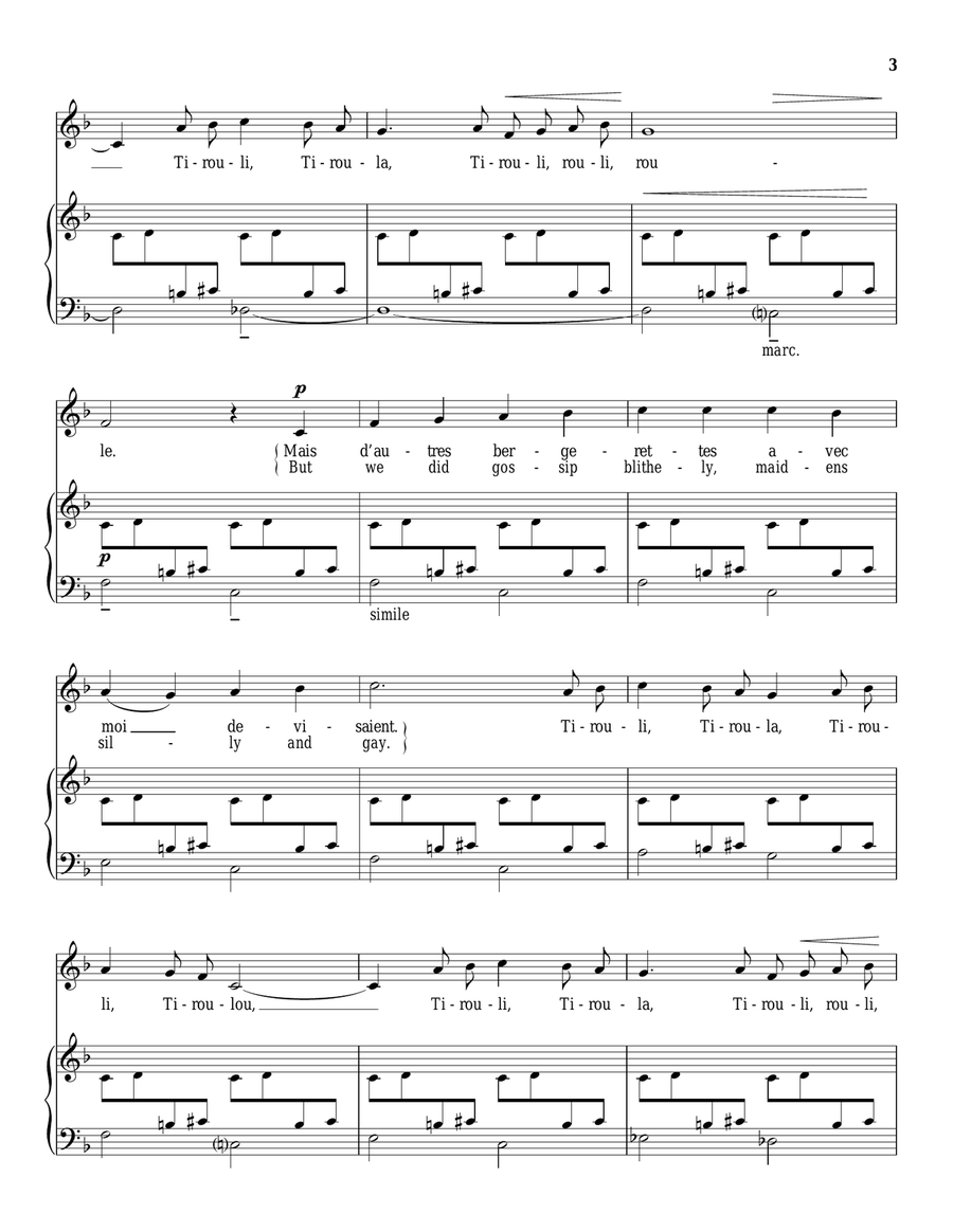 Fileuse Piano, Vocal scores gallery preview page 3