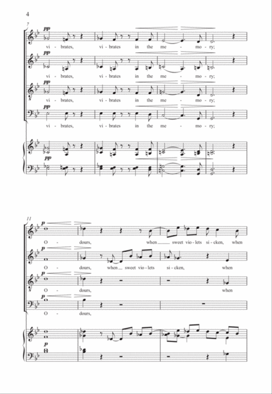 Music, when soft voices die 4-Part scores gallery preview page 4