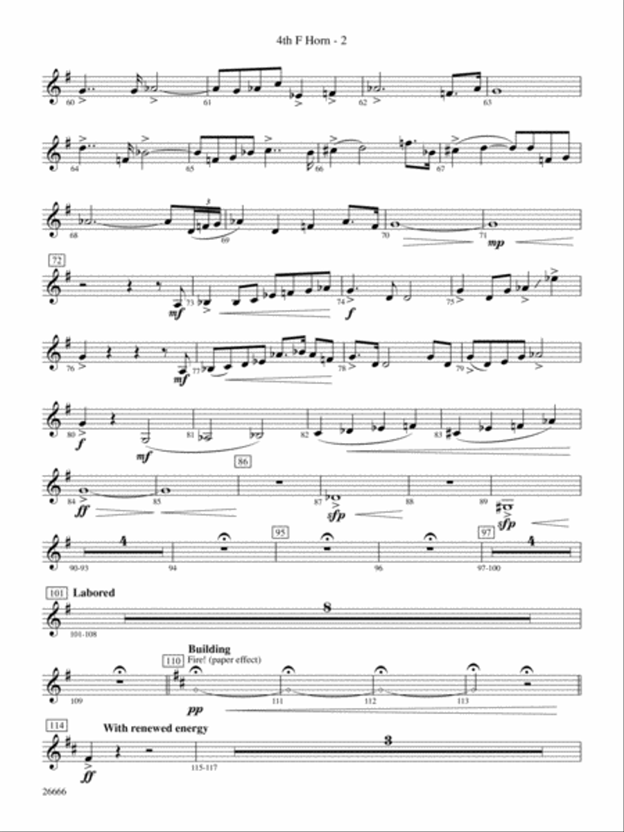 The Iliad: 4th F Horn Full Orchestra scores gallery preview page 2