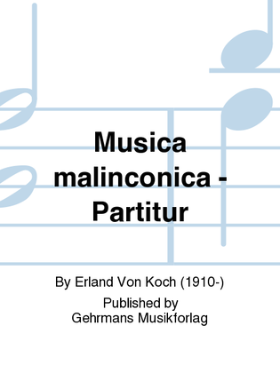 Musica malinconica - Partitur