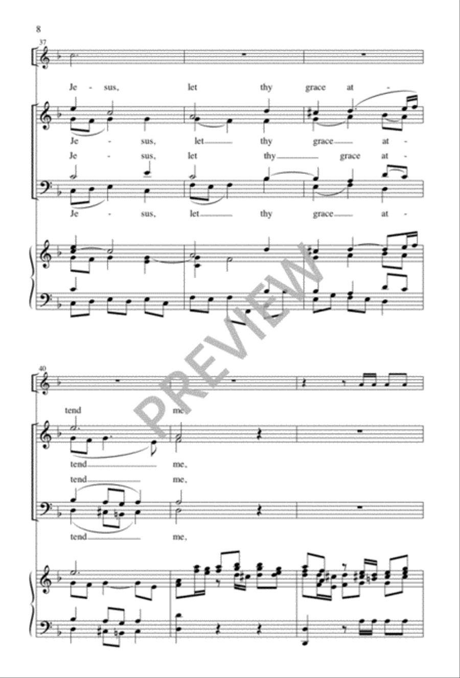 Jesus, Who Didst Ever Guide Me 4-Part scores gallery preview page 9