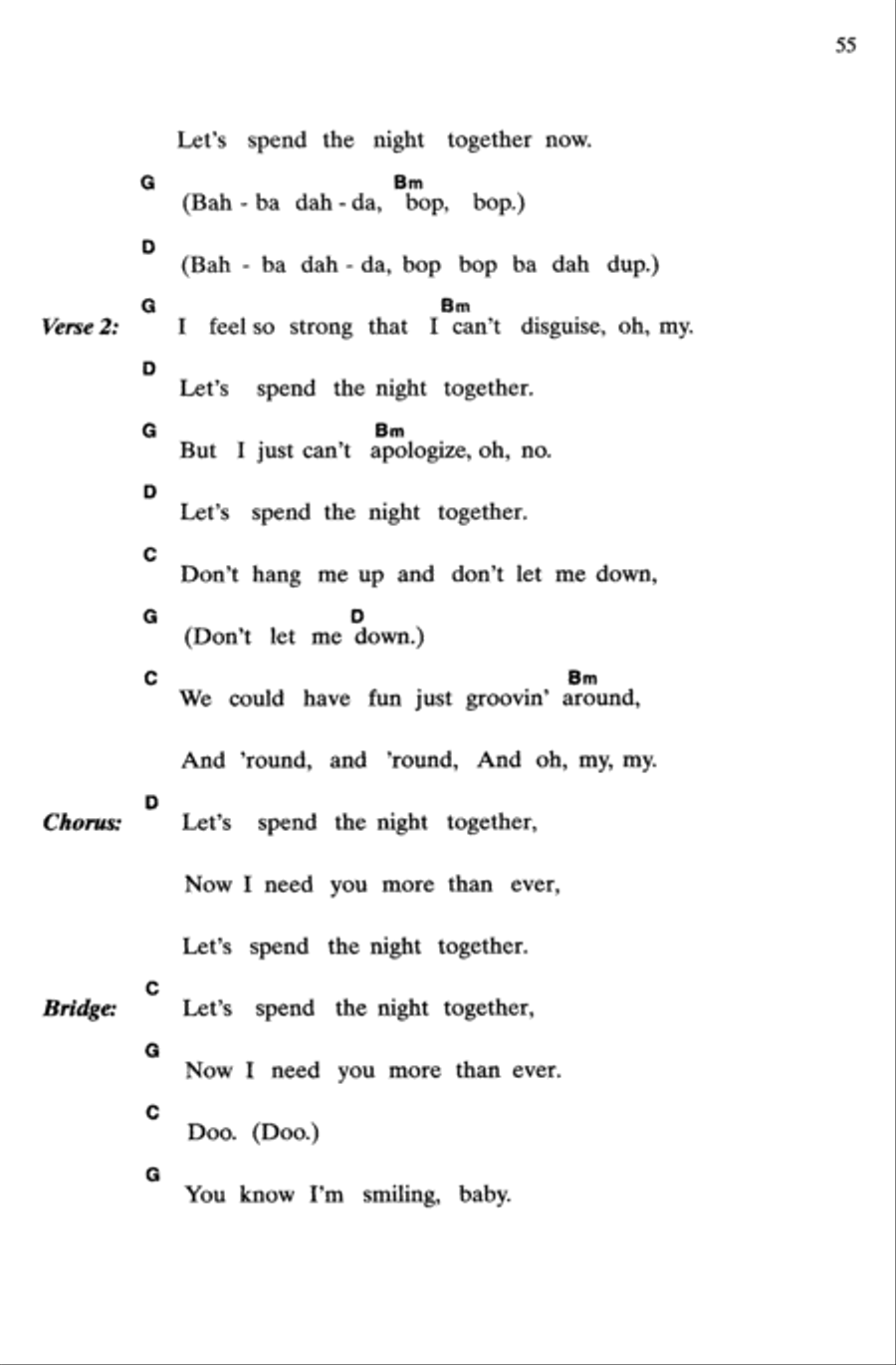 Let's Spend The Night Together Guitar scores gallery preview page 2
