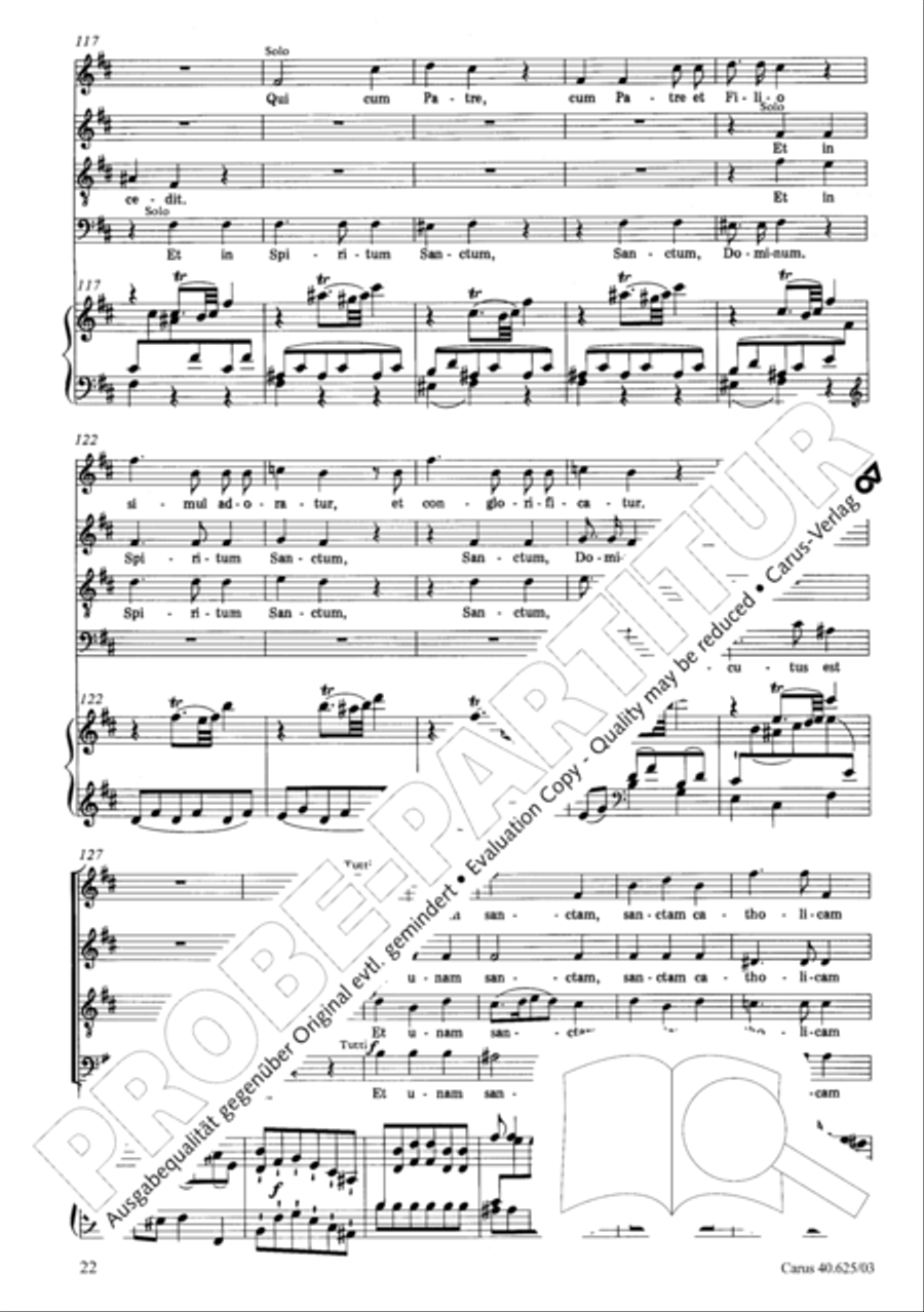 Missa brevis in D Major, K. 194 4-Part scores gallery preview page 23