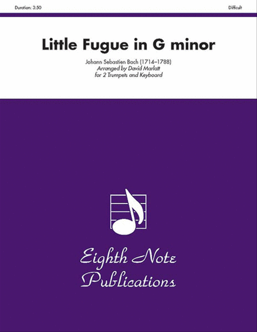 Little Fugue in G Minor Trumpet Duet scores gallery preview page 1