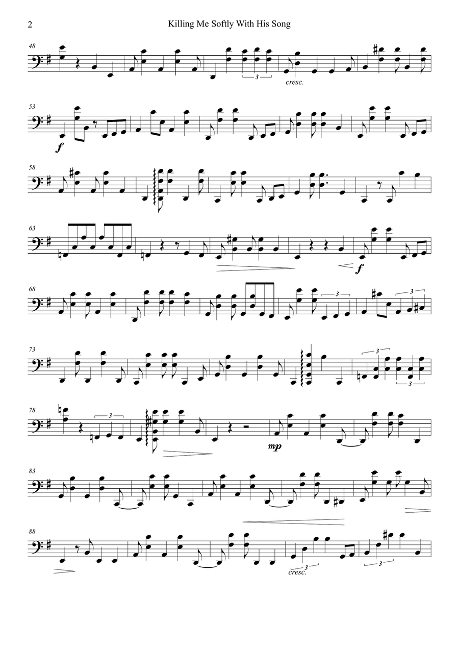 Killing Me Softly With His Song String Trio scores gallery preview page 6