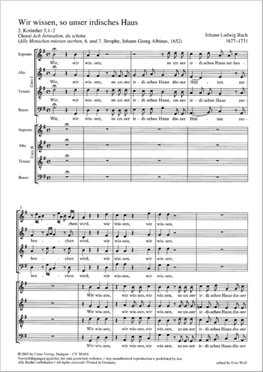 Wir wissen, so unser irdisches Haus 4-Part scores gallery preview page 18