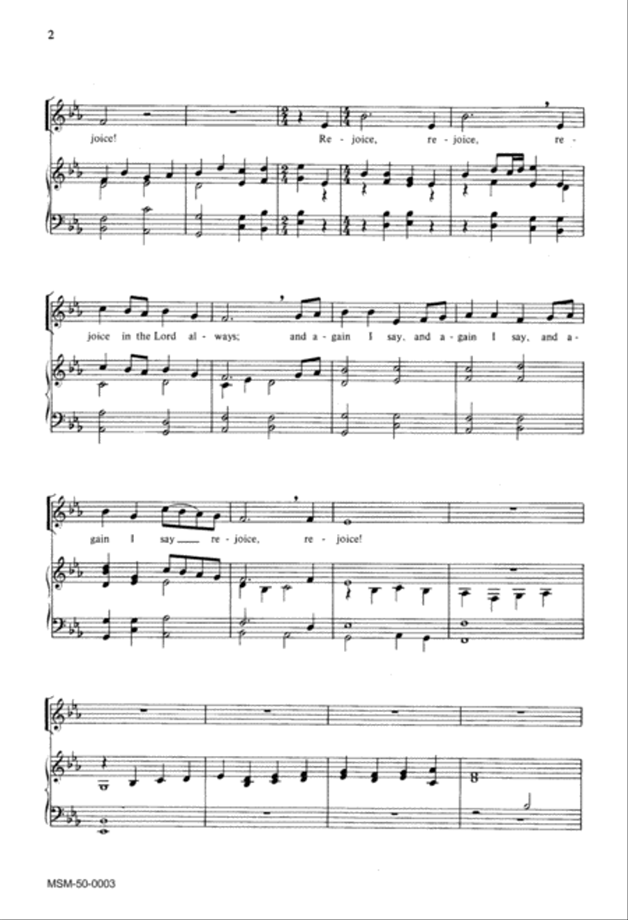 Rejoice in the Lord Always Unison Choir scores gallery preview page 2