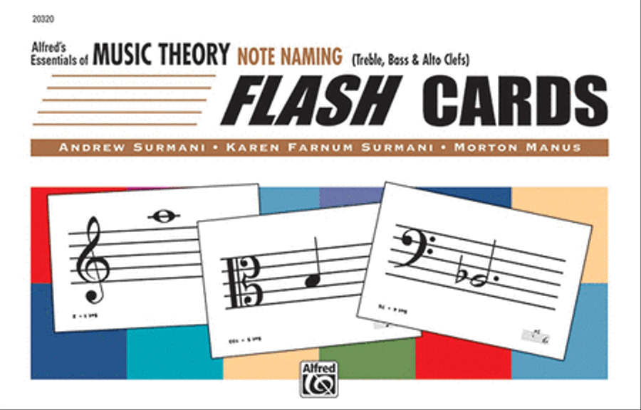 Alfred's Essentials of Music Theory: Flash Cards - Note Naming Flash Cards & Games scores gallery preview page 1