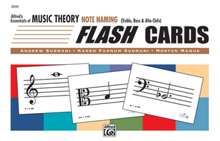 Book cover for Alfred's Essentials of Music Theory: Flash Cards - Note Naming
