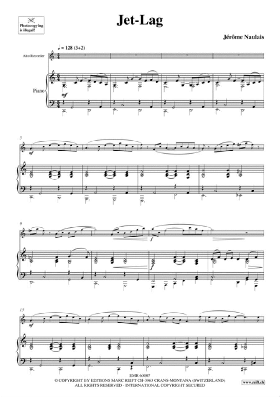 Jet-Lag Alto Recorder scores gallery preview page 5