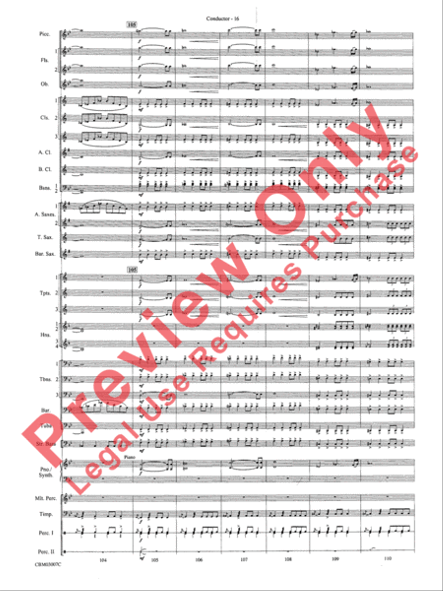 The Lord of the Rings: The Two Towers, Symphonic Suite from Concert Band scores gallery preview page 19