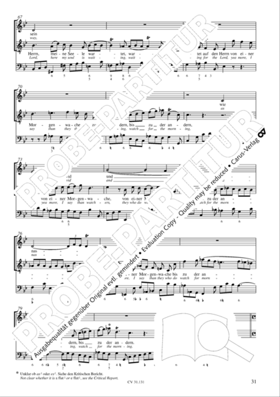 Form the deep, Lord, cried I, Lord, to Thee (Aus der Tiefe rufe ich, Herr, zu dir) 4-Part scores gallery preview page 32